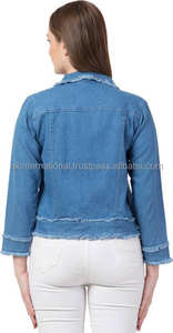 เสื้อแจ็คเก็ตยีนส์โอเวอร์ไซส์สำหรับผู้ชาย สไตล์สตรีทแวร์ ทรงหลวม ไหล่ตก เสื้อโค้ทยีนส์สำหรับผู้หญิง - Product Image 5