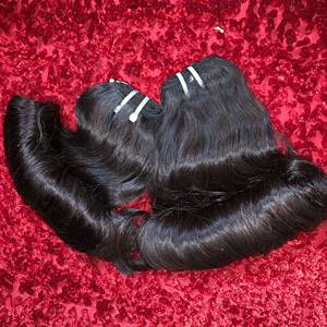 Nouveau Style Double Dessiné Vierge Cheveux Bruts Bundle VietNam Pixie Bouclés Armure Fumi rebondissant Haute Qualité Cheveux Humains - Product Image 5