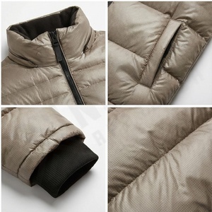 Chaqueta acolchada de alta calidad para hombre, Parkas impermeables con logotipo personalizado transpirable en Color sólido para la moda de invierno para hombre - Product Image 2