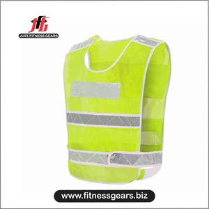 JUST FITNESS GEARS Gilet de travail réfléchissant à capuche longue pour homme, logo personnalisé, 100% polyester, haute visibilité, poches zippées - Product Image 4