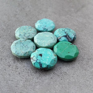 พลอยเทอร์ควอยซ์ทิเบตทรงกลมเจียระไนแบบคาโบชอง เกรด AAA สำหรับทำเครื่องประดับ มีขนาดให้เลือกตามสั่ง - Product Image 6