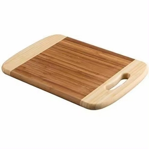 Tabla de cortar rectangular de bambú con mango, tabla para preparar alimentos, tabla para cortar verduras, tabla para cortar frutas - Product Image 1