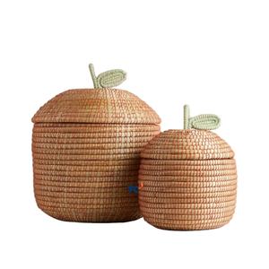 Handmade Custom Natural Woven Rustic Water Hyacinth <b>Storage</b> Basket Eco-friendly New Rectangle Baskets - Product Image 1