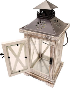 Wooden Decorative <b>Lantern</b> <b>Candle</b> Holder Rustic Farmhouse Wedding Centerpiece <b>Lantern</b> for Table Mantle Wall Hanging Display - Product Image 4