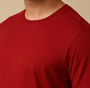 T-shirt en coton uni pour homme, coupe classique, respirant, col rond, doux, vêtement basique d'été, vente en gros OEM personnalisée - Product Image 4
