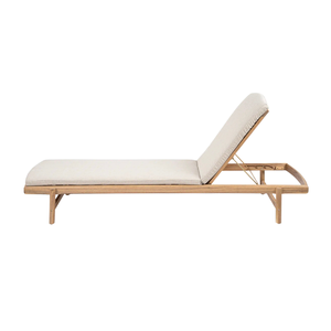 Tumbona de madera para exteriores con cojines, ideal para piscina o jardín - Product Image 2