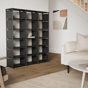Libreria DIY Extra Large a 8 Cubi, Organizzatore di Stoccaggio Nero per Camera da Letto - Product Image 2