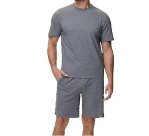 Ensemble décontracté deux pièces en tricot respirant pour hommes, grandes tailles, vente en gros de vêtements pour hommes, ensemble de shorts de fitness grande taille pour hommes - Product Image 2