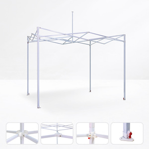 Tente pop-up à cadre en aluminium pour événements en plein air, expositions, salons professionnels, impression de logo publicitaire (supports de bannière rock) - Product Image 3