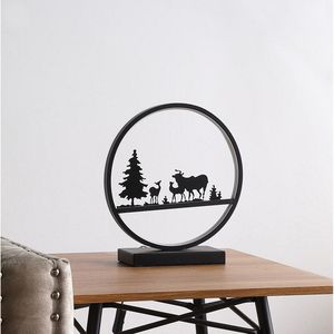 Lampe de table LED noire Deer Family de 12,75 po - Product Image 3