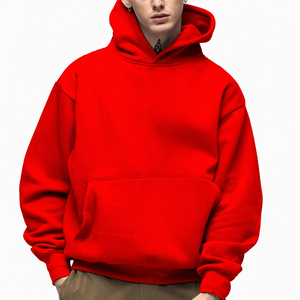 Sudadera con Capucha Verde para Hombre, Corte Holgado, Felpa, Estilo Casual Otoñal, Color Sólido, 100% Algodón Tejido, Ecológica - Product Image 5