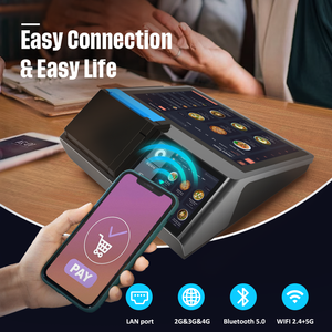 Android 14 Màn hình kép 10.1 inch Máy tính để bàn thiết bị đầu cuối POS Thanh toán nhanh OEM an toàn nhà máy Outlet bán buôn - Product Image 3