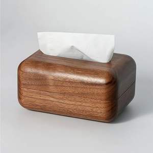 Elegante Porta Pañuelos de Madera para la Organización del Escritorio de Oficina, Creando un Aspecto Profesional con un Toque Natural de Madera - Product Image 3