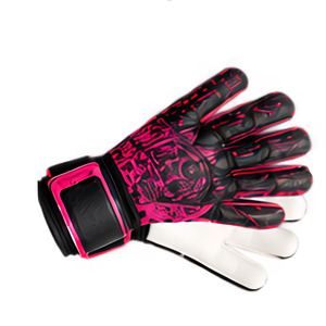 Gants de gardien de but en PU noir et rose avec sangle de poignet réglable, protection des doigts, pour entraînement et match, vente directe usine - Product Image 3