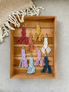 Boho Macrame Keychain Handcrafted Decorative Object Perfect for <b>Car</b> <b>Keys</b> Purse And Daily Use <b>Key</b> Organizer From India - Product Image 1