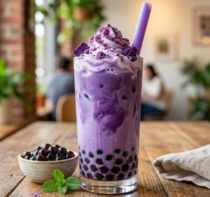 Panecillos de mochi con polvo de yam morado, té con leche Ube Latte, gran éxito de ventas, 18 meses de duración, venta al por mayor B2B, precio competitivo OEM - Product Image 6