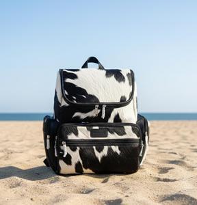 Custom Hair-On Leather <b>Backpack</b> Genuine Cowhide Travel Laptop Bag Wholesale Supplier Manufacturer Bulk LHBP-0023 - Product Image 2