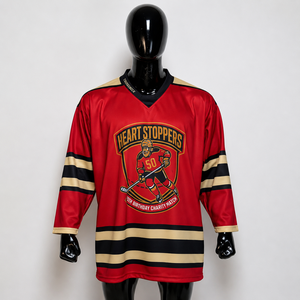 Maillot de hockey sur glace personnalisé pour adulte, en polyester, sublimation, tenue d'équipe, impression nom et numéro - Product Image 1