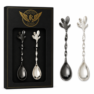 Cuillère à café en laiton poli miroir de qualité supérieure, avec anse botanique, dorée, durable, résistante au lave-vaisselle, coffret cadeau de luxe, vente chaude - Product Image 6