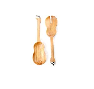 Juego de 2 utensilios de madera de acacia para servir ensaladas, diseño de gran venta, a un precio competitivo. - Product Image 1