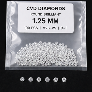 Mejor Precio al por Mayor, Diamantes Cultivados en Laboratorio Sutariya Brothers, 1.8mm-2mm, Color E, Corte Brillante Redondo, Modelo Melee para Joyería - Product Image 4