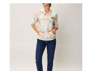 Venta al por mayor en stock Hombres y mujeres Tie Dye Sudaderas con capucha Tops con bolsillo Neon Tie Dye Mujeres Sudadera con capucha - Product Image 5