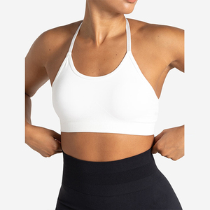 Soutiens-gorge de sport pour femmes, personnalisés, unis, respirants, confortables, 100% polyester élasthanne, prix de gros usine - Product Image 6