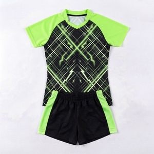 Uniforme de Rugby 100% Poliéster Transpirable a Buen Precio, Último Diseño, Conjunto de Camiseta y Pantalones Cortos Personalizados, MOQ Bajo - Product Image 1