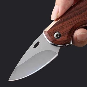 Couteau pliant à double bouton de commande, lame en acier inoxydable, couteau de poche rapide avec clip ceinture, équipement de survie pour le camping en extérieur - Product Image 3