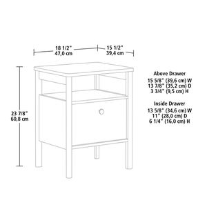 Luxury Solid <b>Wood</b> Nightstand with Natural Teak Finish <b>Bedside</b> <b>Cabinet</b> for Bedroom - Product Image 4