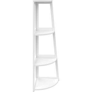 Libreria Angolare in Bambù a 4 Ripiani, Alta 47,2 Pollici, Scaffale Moderno a Scala Aperta per Ufficio e Soggiorno - Product Image 2