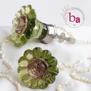 Poignée de meuble industrielle durable en verre Ba, vert rose, pour armoire à fleurs, cuisine, chambre, entrepôt - Product Image 1