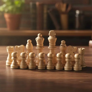 Échiquier Rectangulaire Rustique Poli Écologique ILAHI 100% Fait Main en Bois Pur Style Animalier/Amoureux Taille Personnalisée - Product Image 1