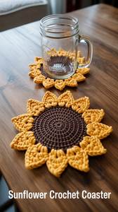 Vibrantes y Alegres Salvamanteles de Algodón Hechos a Mano con Diseño de Girasol, Resistentes al Calor para Tazas, Té, Café, Decoración Boho para Cocina de Estilo Rústico - Product Image 2