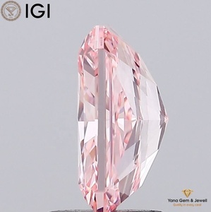 Diamant de laboratoire cultivé CVD de couleur rose vif fantaisie, clarté VVS2, taille RADIANT, 2,00 carats, avec certificat IGI pour bague personnalisée pour homme - Product Image 3
