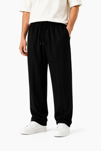 High Quality Lightweight 100% Polyester Casual Men's Sweatpants Overalls Flare Pants <b>Elastic</b> <b>Waist</b> OEM Service Custom <b>Trousers</b> - Product Image 2