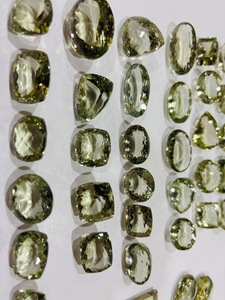 พลอยทรีมูร์ตี สีเขียวธรรมชาติ อเมทิสต์ พรัสซิโอไลต์ เจียระไนทรงเหลี่ยม คุณภาพระดับ AAA พลอยเม็ดเดี่ยวจากราชสถาน ได้รับการประเมินโดยบุคคลที่สาม - Product Image 2