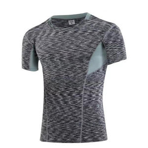 Men's Green Short Sleeve Compression <b>Shirt</b> Quick Dry Sporty Fit <b>Collarless</b> Animal Print Sublimation Printed Summer Wear - Product Image 3