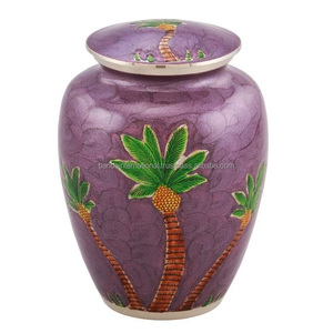 Urnes funéraires pour adultes en laiton de haute qualité avec de belles urnes funéraires en métal fini or et noir de gravure pour les cendres humaines - Product Image 5