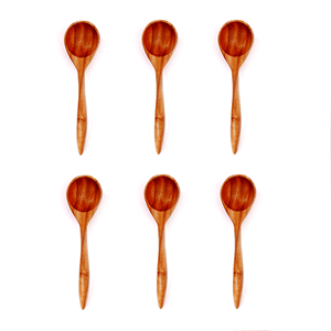 Juego de cuchara de ensalada de madera de Neem para regalo de calentamiento de la casa de 2 Utensilios únicos hechos a mano de La India - Product Image 5