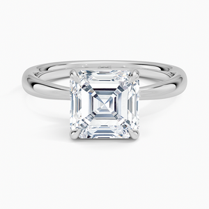 BOJ <b>Ring</b> 081 Asscher Cut 925 Silver Floral Inspired Solitaire <b>Diamond</b> <b>Ring</b> 2ct D Color VVS1 Moissanite GRA Certified Low Price - Product Image 1