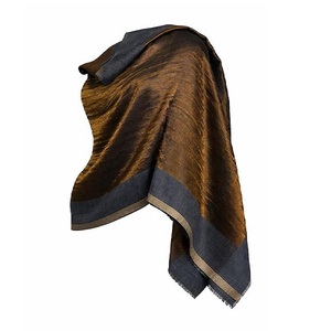 Estola Reversible de Lana Fina de Cachemira para Mujer con Borde Zari, Suave y Ligera, Chal de Diseño en Diferentes Colores, Moda de Lujo - Product Image 1