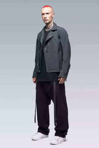Veste technique imperméable pour homme 2026, coupe-vent tactique streetwear, style cyberpunk, avec fermeture éclair asymétrique et poches cargo, vêtement d'extérieur fonctionnel - Product Image 2