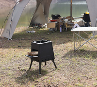 Poêle à bois portable pliable multifonctionnel pour le camping en plein air, le pique-nique, le barbecue et le chauffage