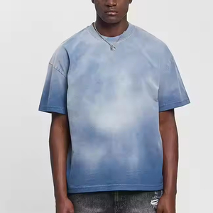 T-shirt Ringer Vintage Oversize Effet Délavé 100% Coton Style Streetwear Rétro Vente en Gros OEM - Product Image 1