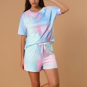 Ensemble deux pièces en coton pour femmes, vêtements d'été, survêtements de sport pour femmes, tenue d'été, t-shirt et short - Product Image 6
