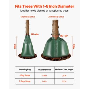 Sacchi per Irrigazione a Goccia, Confezione da 8, Ricaricabili, 20 Galloni, per Alberi Nuovi, Rilascio Lento 5-9 Ore - Product Image 4