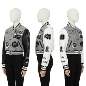 เสื้อแจ็กเก็ตเบสบอลมีตัวอักษรแพทช์ปักลายสำหรับทุกเพศ - Product Image 6