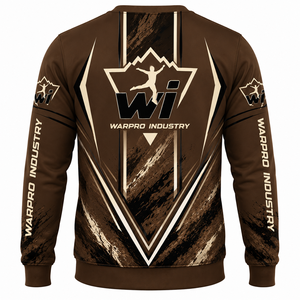 เสื้อสเวตเชิ้ตคอกลมพิมพ์ลายซับลิเมชั่นสีน้ำตาลสำหรับผู้ชายจาก Warpro Industry ทรงปกติ สวมใส่สบายๆ ในฤดูใบไม้ร่วง - Product Image 2