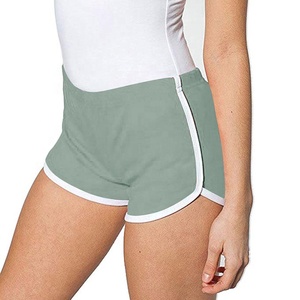 Pantalones cortos ajustados bordados para exteriores, ropa deportiva para entrenamiento en la playa, cintura elástica reflectante, rayas ajustadas, algodón, 100%, venta al por mayor - Product Image 1